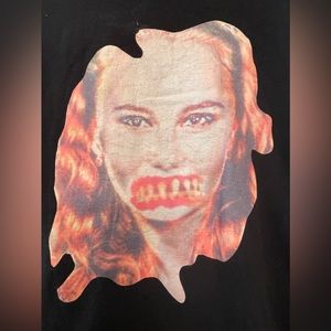 Weirdcore pixelated 90s OaK sz small weird unique shark teeth pixel eye lady